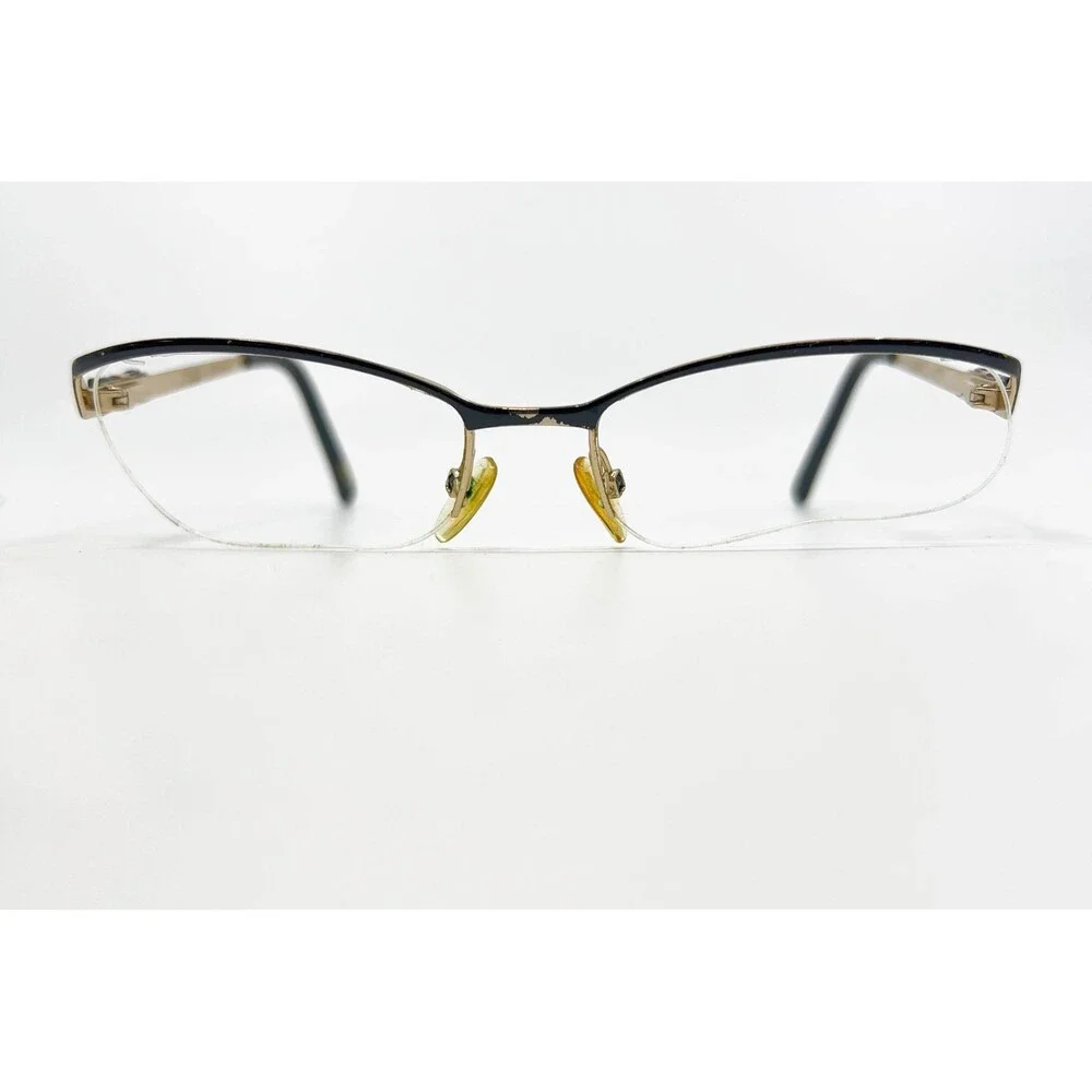 Furla Eyeglasses Womens Black Gold Semi Rimless Scilla VU4269J 135